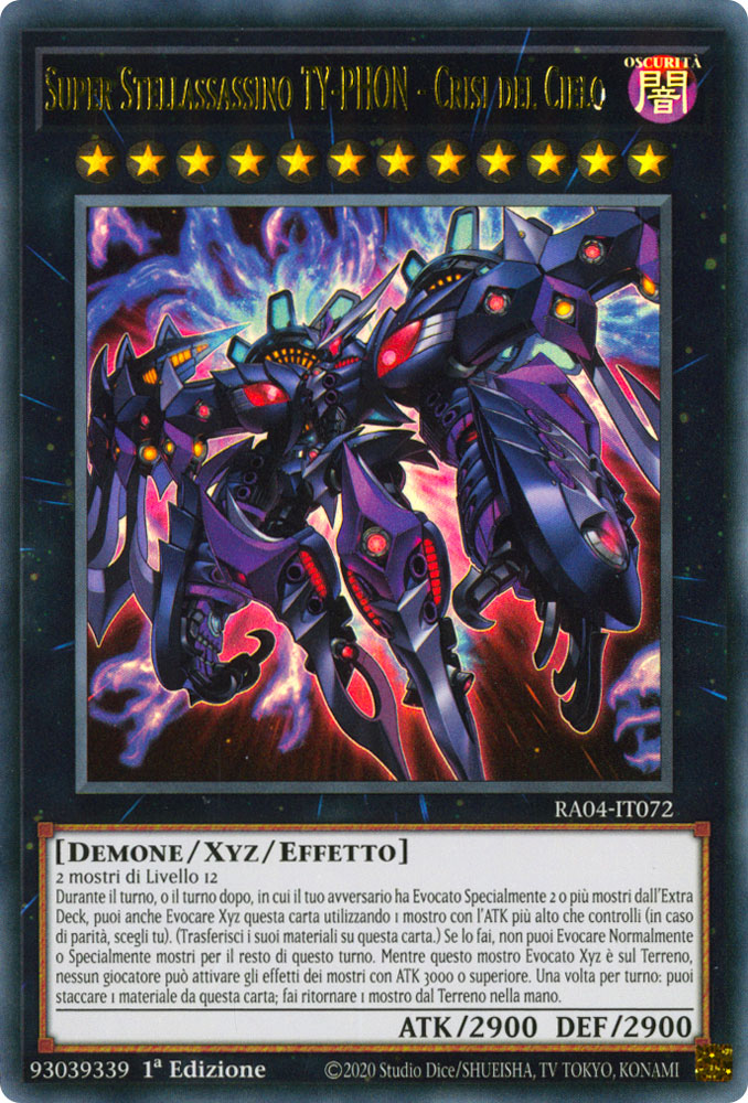 RA04-IT072 Super Stellassassino TY-PHON - Crisi del Cielo Ultra Rara 1a Edizione (IT) -NEAR MINT-