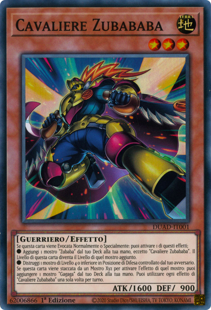 DUAD-IT001 Cavaliere Zubababa Super Rara 1a Edizione (IT) -NEAR MINT-