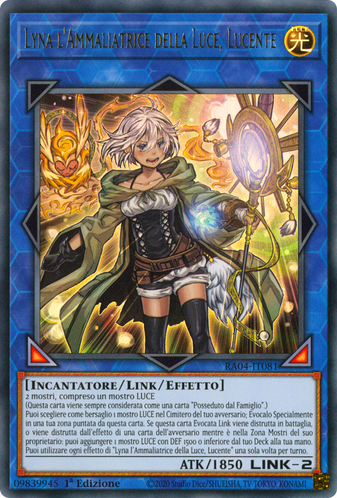 RA04-IT081 Lyna l'Ammaliatrice della Luce, Lucente Ultra Rara 1a Edizione (IT) -NEAR MINT-