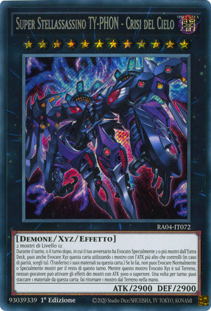 RA04-IT072 Super Stellassassino TY-PHON - Crisi del Cielo Rara Segreta 1a Edizione (IT) -NEAR MINT-