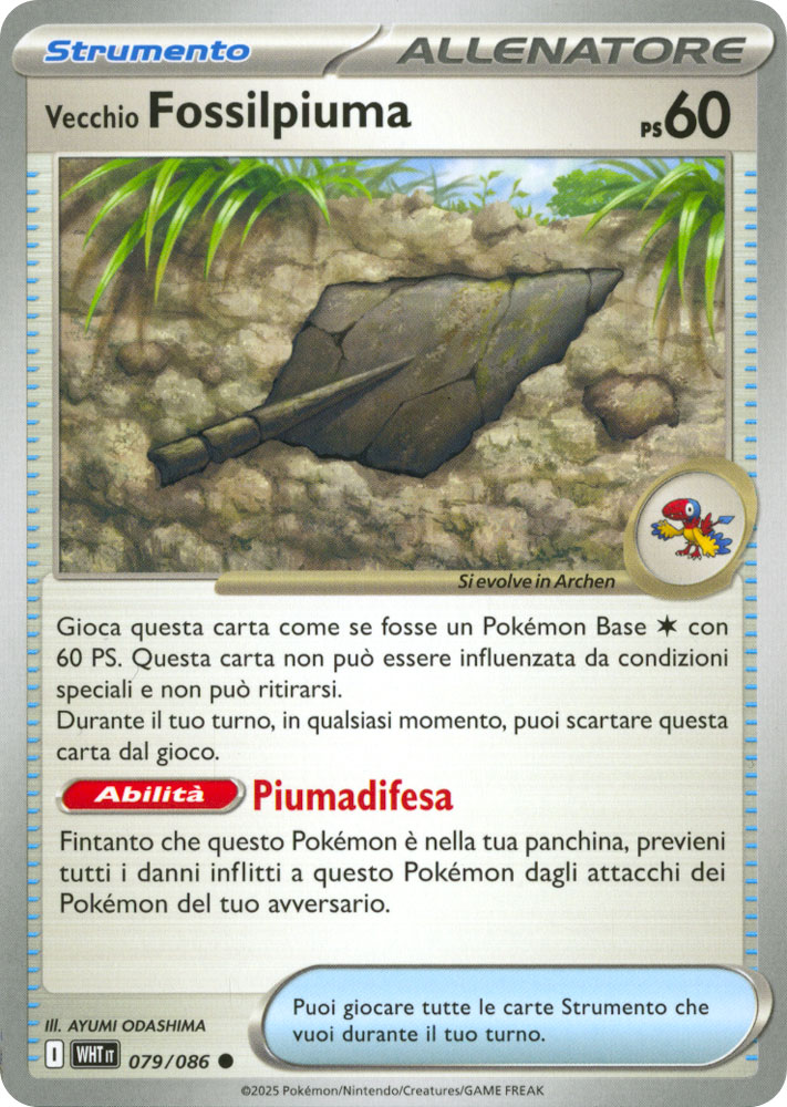 079 / 086 Vecchio Fossilpiuma Comune normale (IT) -NEAR MINT-