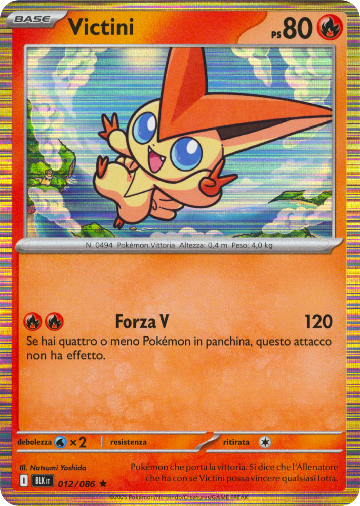 012 / 086 Victini Rara foil (IT) -NEAR MINT-