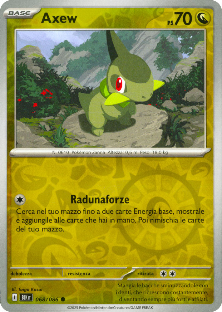068 / 086 Axew Comune foil reverse (IT) -NEAR MINT-