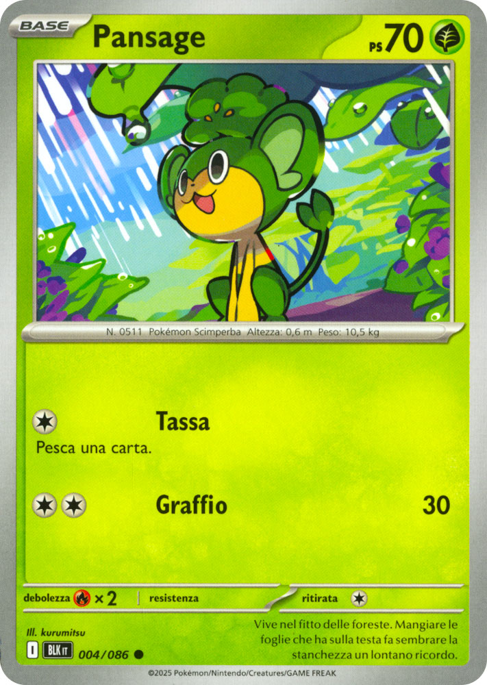 004 / 086 Pansage Comune normale (IT) -NEAR MINT-