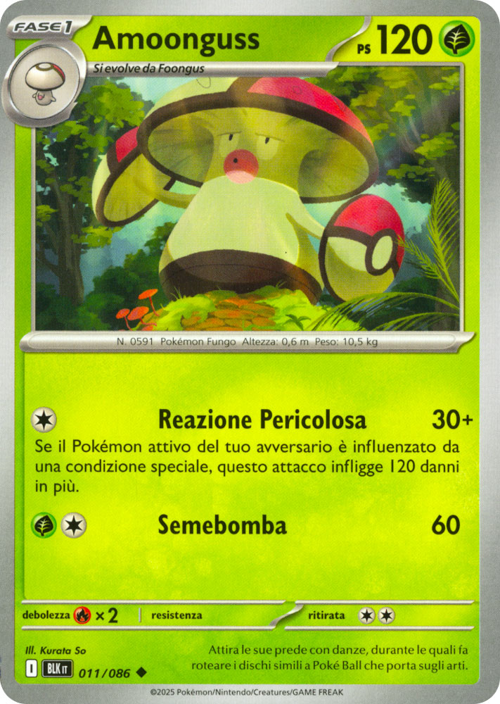 011 / 086 Amoonguss Non Comune normale (IT) -NEAR MINT-