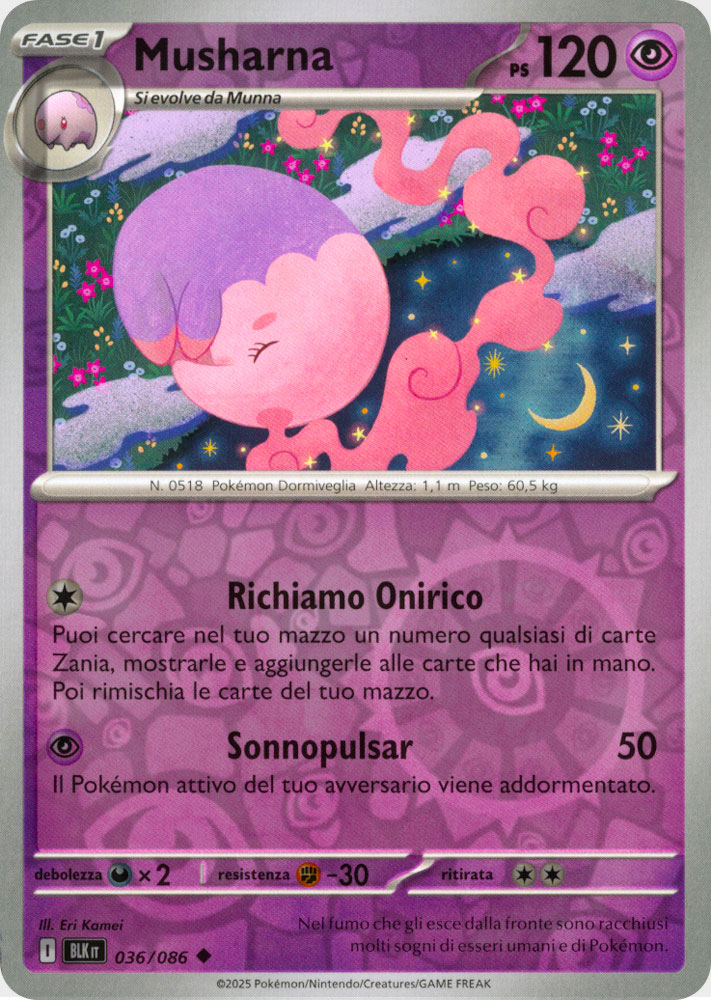 036 / 086 Musharna Non Comune foil reverse (IT) -NEAR MINT-