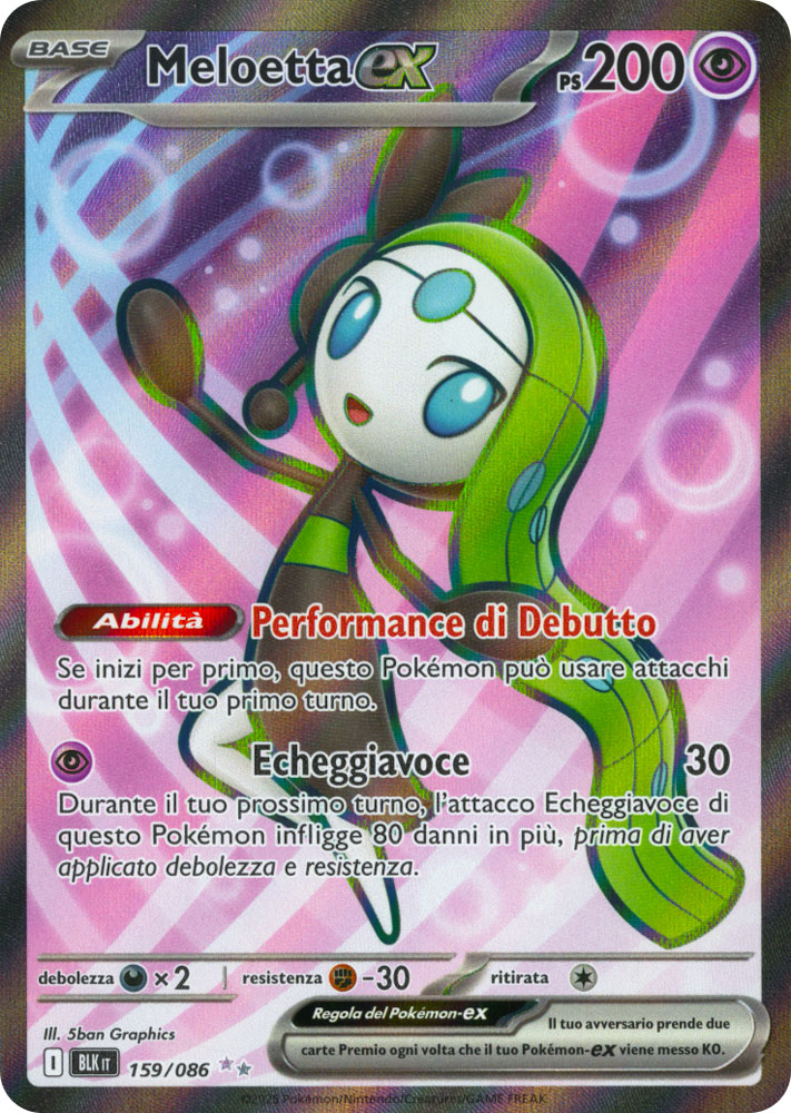 159 / 086 Meloetta ex Rara Segreta foil (IT) -NEAR MINT-