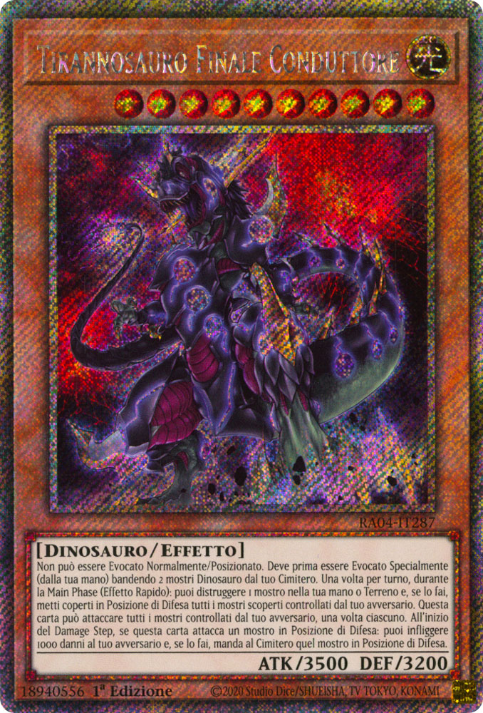 RA04-IT287 Tirannosauro Finale Conduttore Platinum Segreta 1a Edizione (IT) -NEAR MINT-