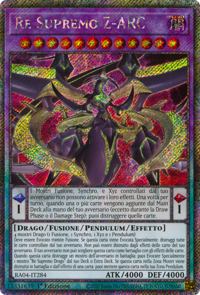 RA04-IT284 Re Supremo Z-ARC Platinum Segreta 1a Edizione (IT) -NEAR MINT-