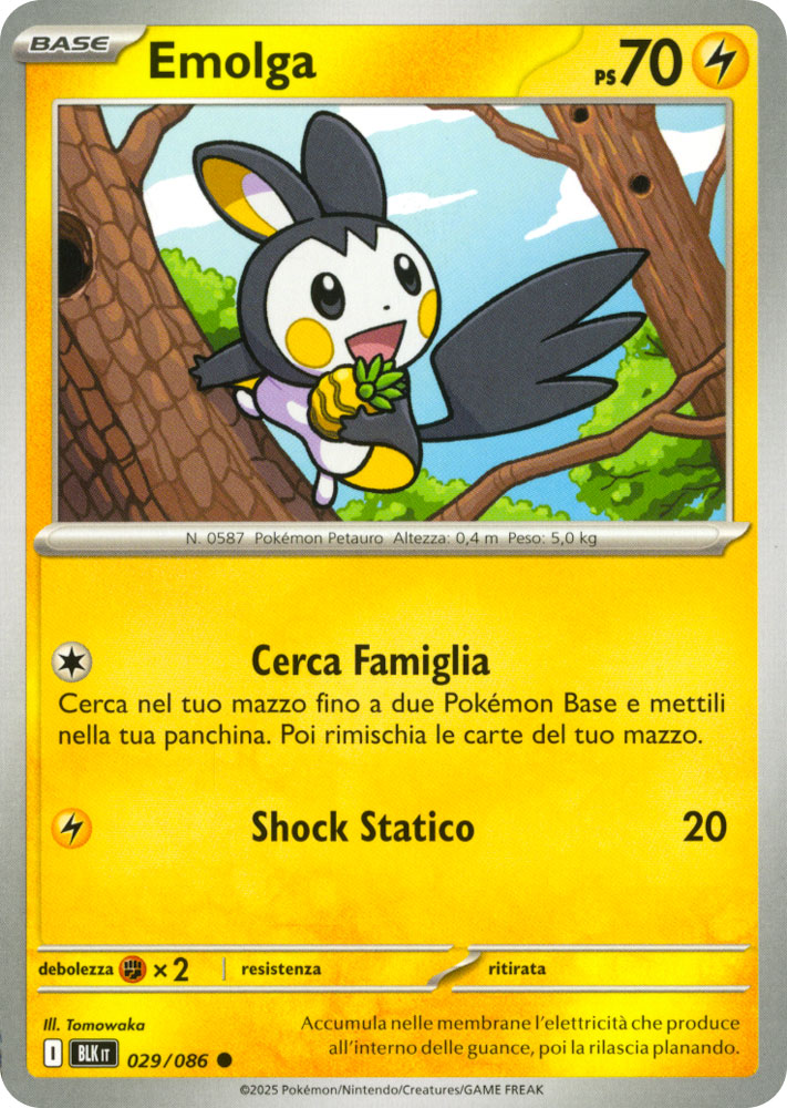 029 / 086 Emolga Comune normale (IT) -NEAR MINT-