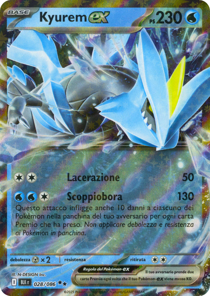 028 / 086 Kyurem ex Rara ex foil (IT) -NEAR MINT-