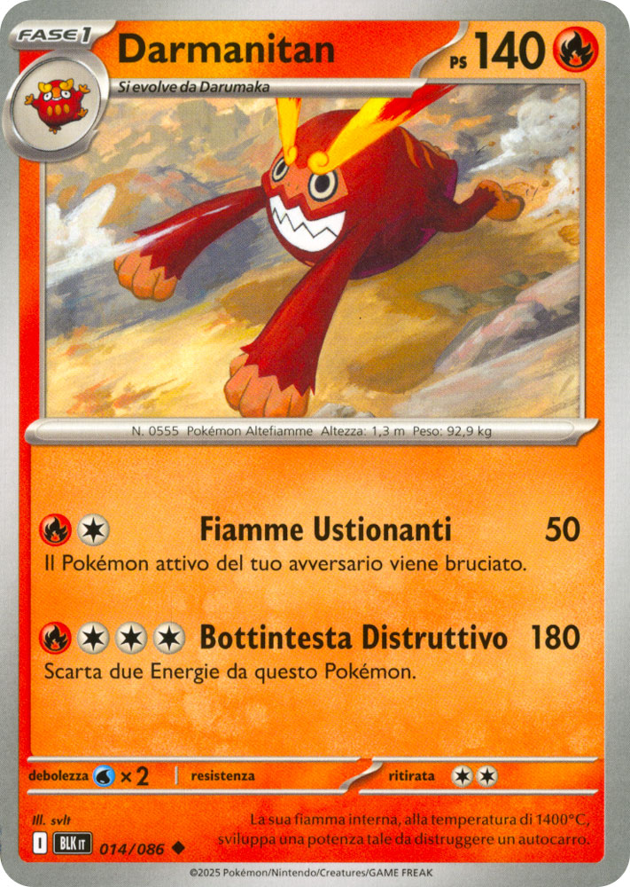 014 / 086 Darmanitan Non Comune normale (IT) -NEAR MINT-