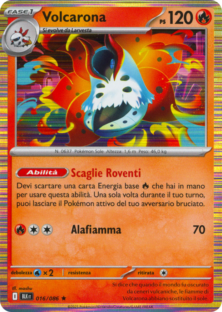 016 / 086 Volcarona Rara foil (IT) -NEAR MINT-