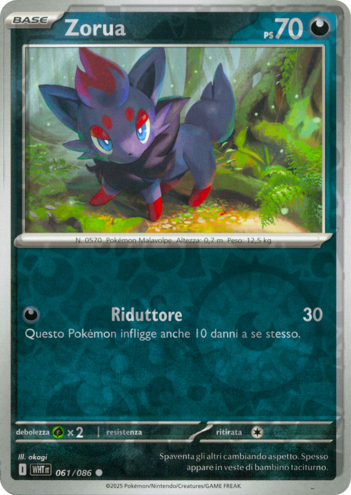 061 / 086 Zorua Comune foil reverse (IT) -NEAR MINT-