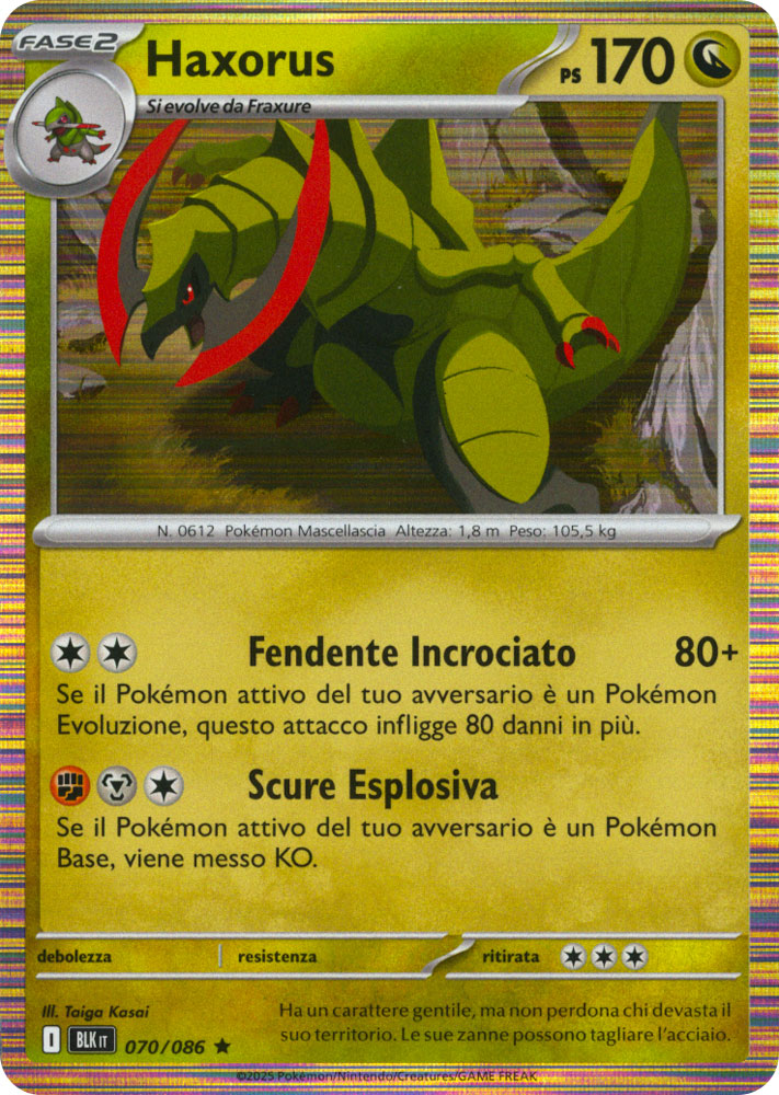 070 / 086 Haxorus Rara foil (IT) -NEAR MINT-