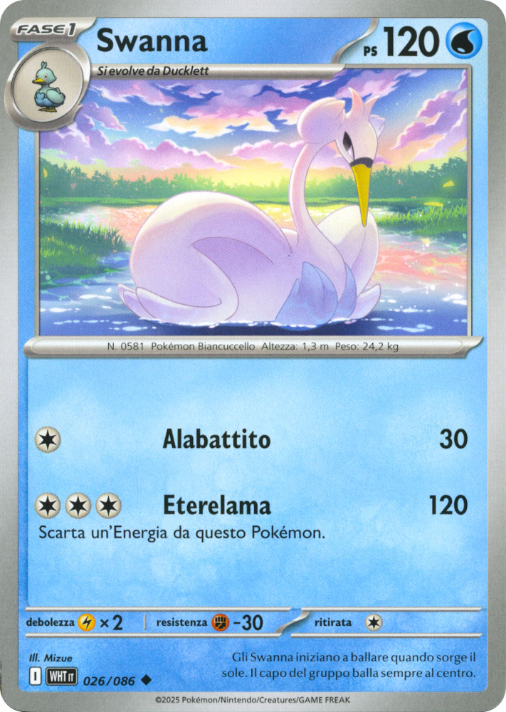 026 / 086 Swanna Non Comune normale (IT) -NEAR MINT-