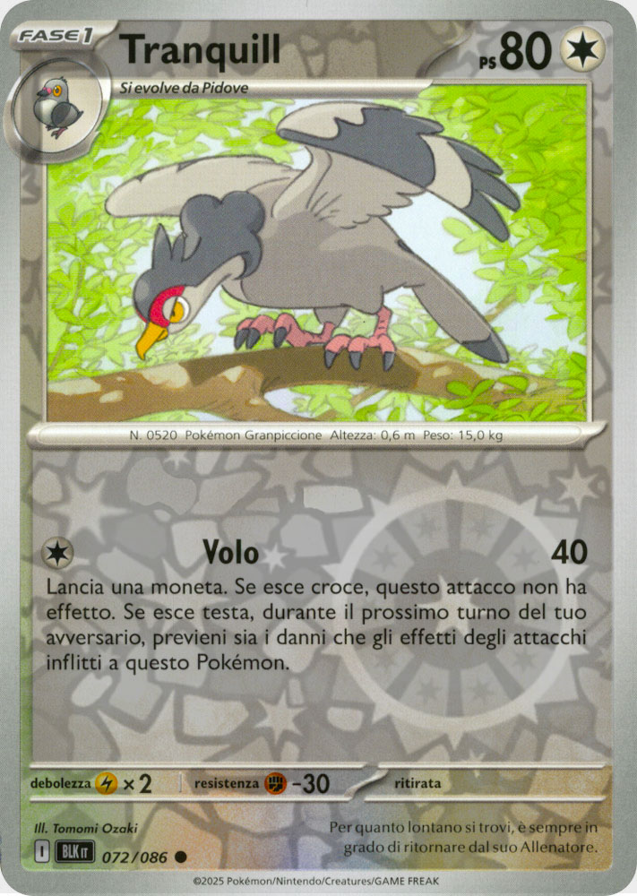 072 / 086 Tranquill Comune foil reverse (IT) -NEAR MINT-