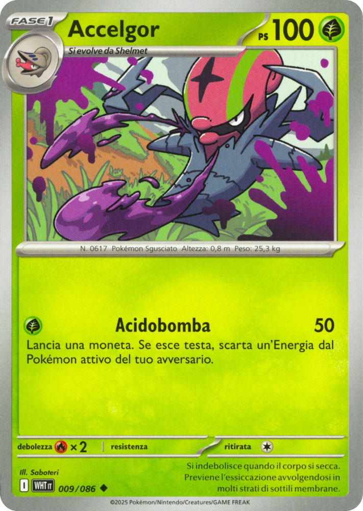 009 / 086 Accelgor Non Comune normale (IT) -NEAR MINT-
