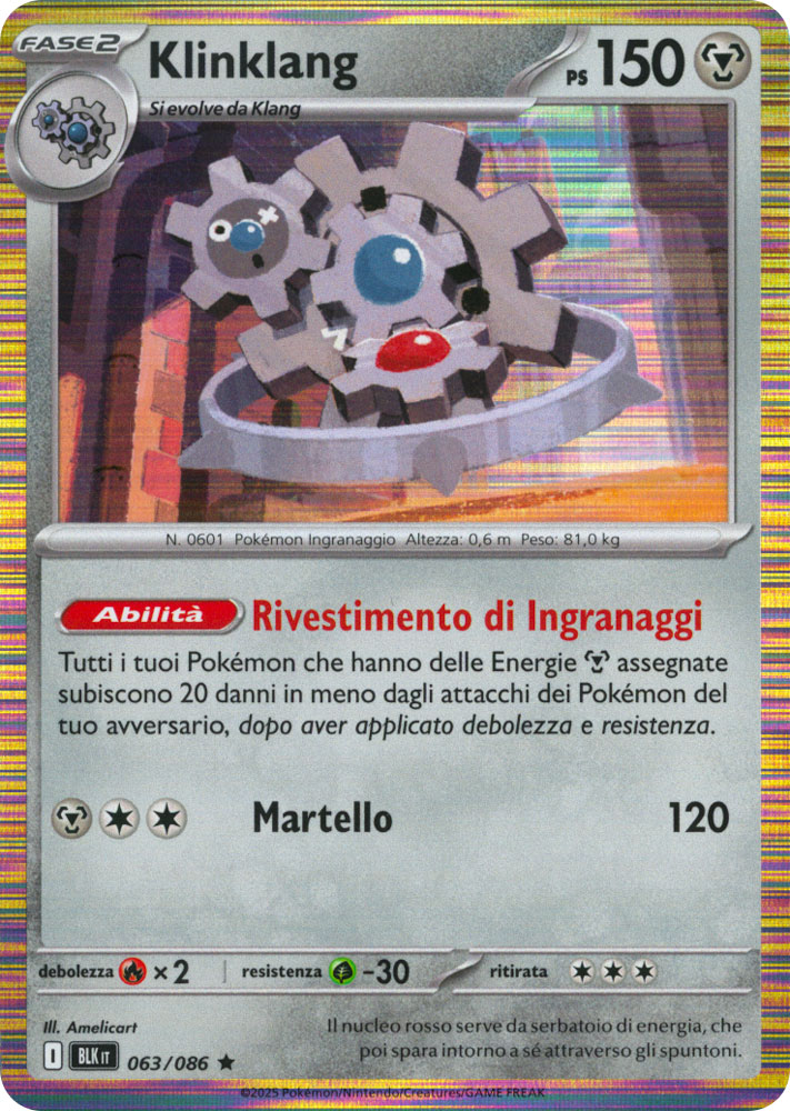 063 / 086 Klinklang Rara foil (IT) -NEAR MINT-