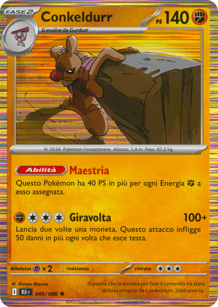 049 / 086 Conkeldurr Rara foil (IT) -NEAR MINT-