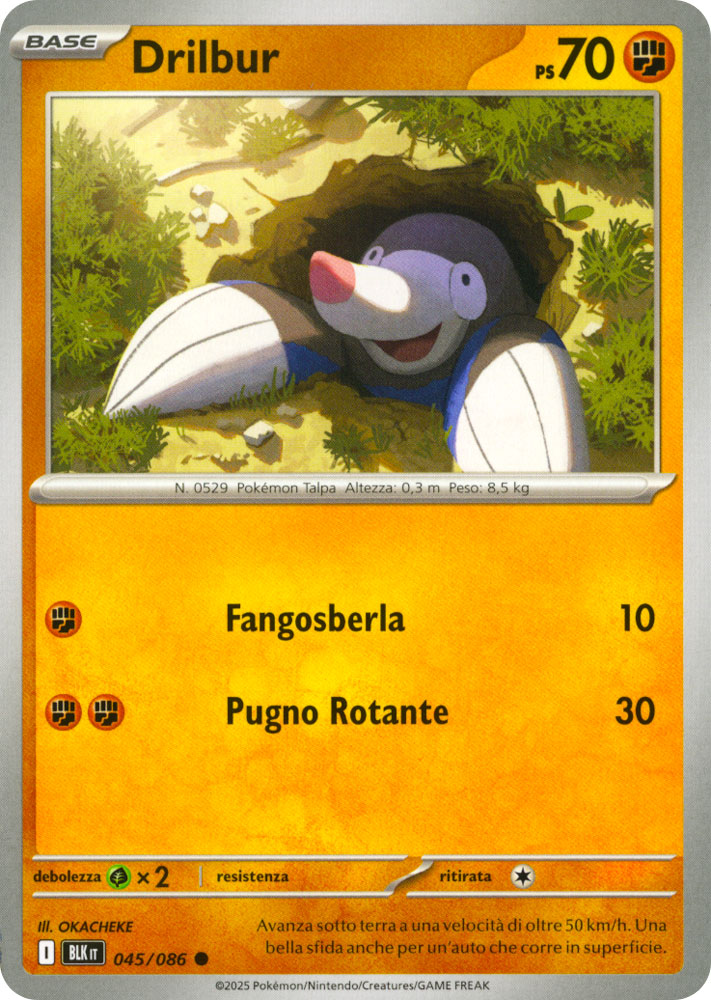 045 / 086 Drilbur Comune normale (IT) -NEAR MINT-