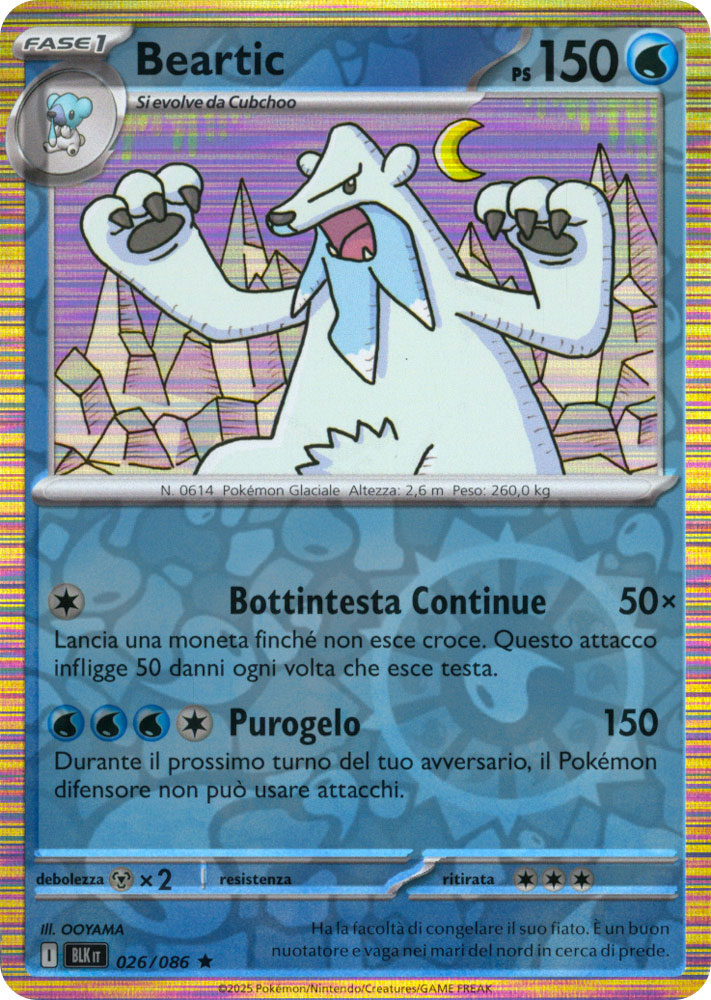 026 / 086 Beartic Rara foil reverse (IT) -NEAR MINT-
