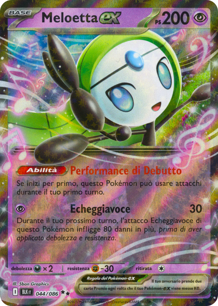044 / 086 Meloetta ex Rara ex foil (IT) -NEAR MINT-
