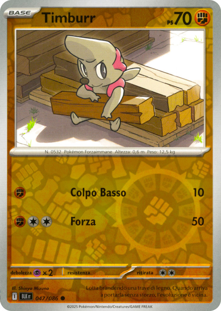 047 / 086 Timburr Comune foil reverse (IT) -NEAR MINT-