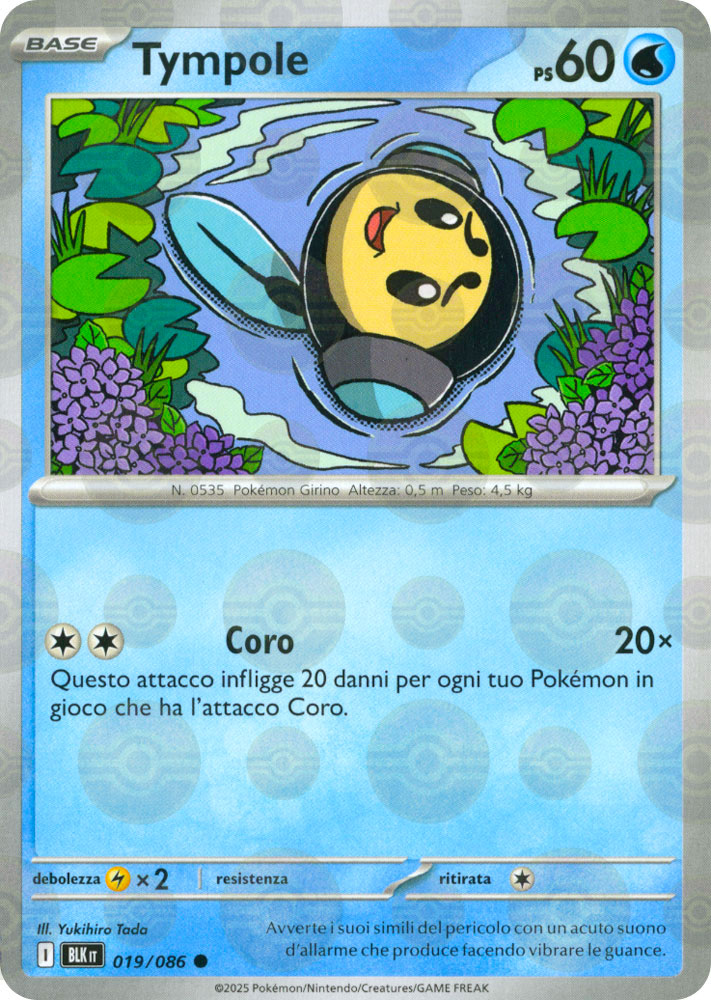 019 / 086 Tympole Comune foil reverse Poke Ball (IT) -NEAR MINT-