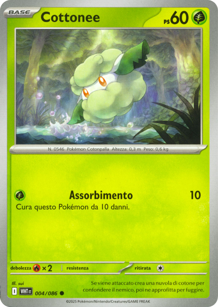 004 / 086 Cottonee Comune normale (IT) -NEAR MINT-