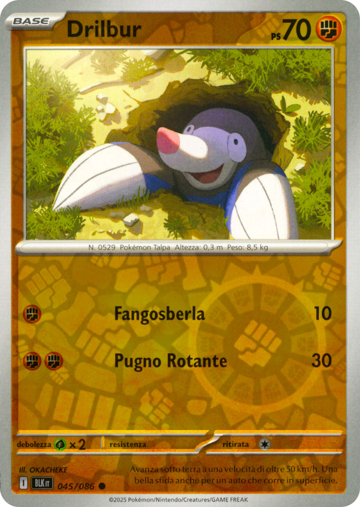 045 / 086 Drilbur Comune foil reverse (IT) -NEAR MINT-