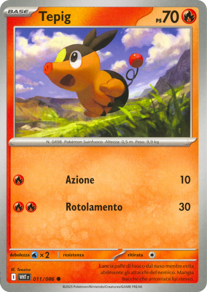 011 / 086 Tepig Comune normale (IT) -NEAR MINT-