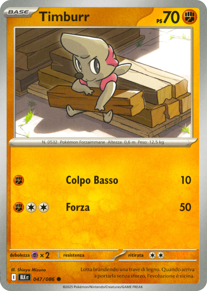 047 / 086 Timburr Comune normale (IT) -NEAR MINT-