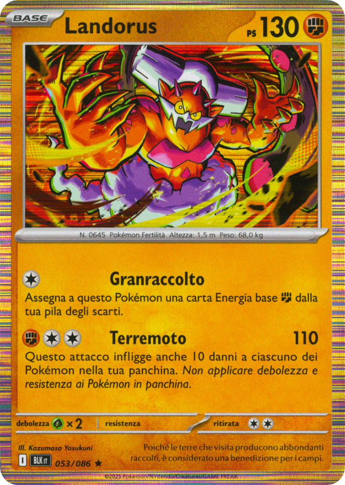 053 / 086 Landorus Rara foil (IT) -NEAR MINT-