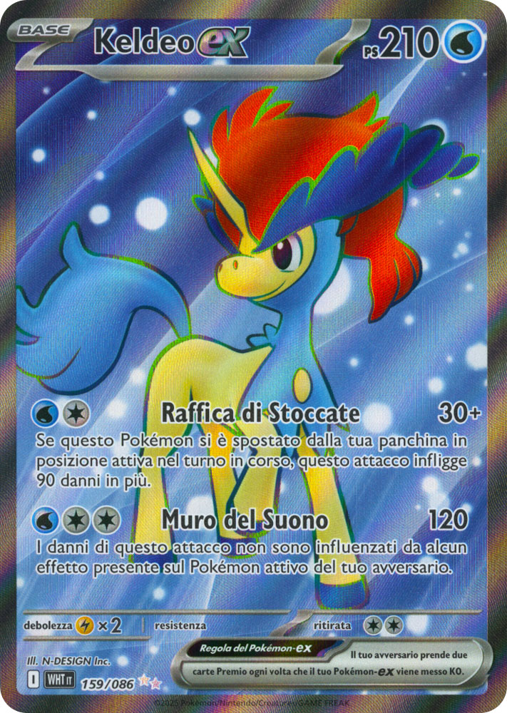 159 / 086 Keldeo ex Rara Segreta foil (IT) -NEAR MINT-