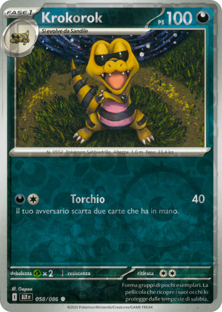 058 / 086 Krokorok Comune foil reverse (IT) -NEAR MINT-