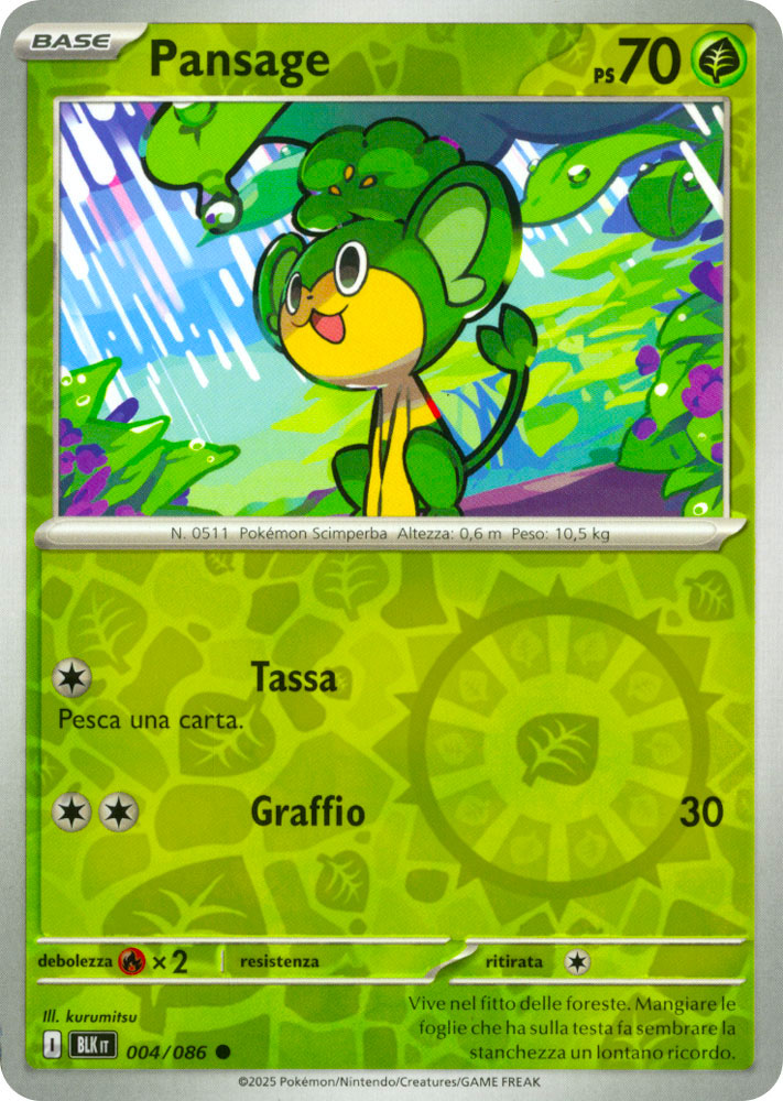 004 / 086 Pansage Comune foil reverse (IT) -NEAR MINT-