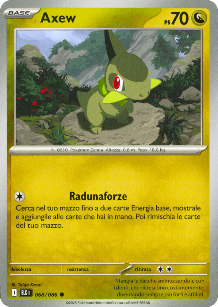068 / 086 Axew Comune normale (IT) -NEAR MINT-