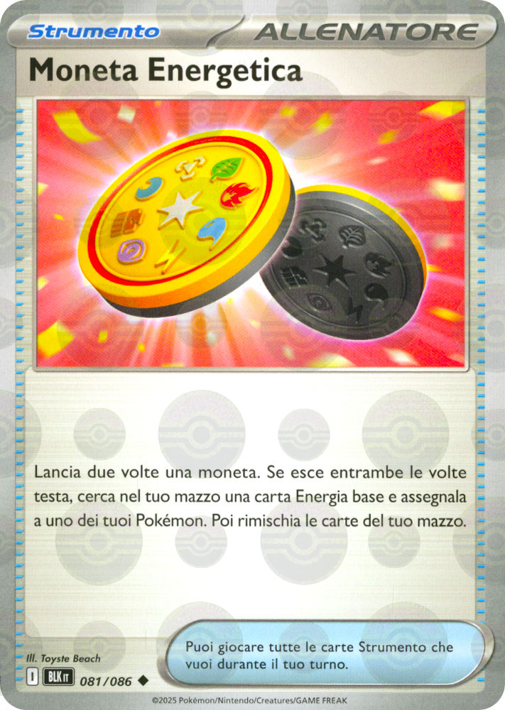 081 / 086 Moneta Energetica Non Comune foil reverse Poke Ball (IT) -NEAR MINT-