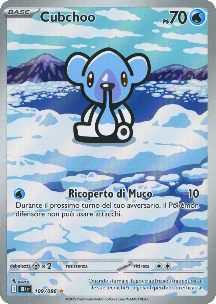 109 / 086 Cubchoo Rara Segreta foil (IT) -NEAR MINT-