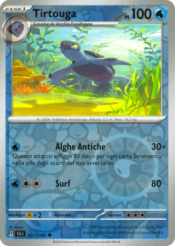 022 / 086 Tirtouga Non Comune foil reverse (IT) -NEAR MINT-