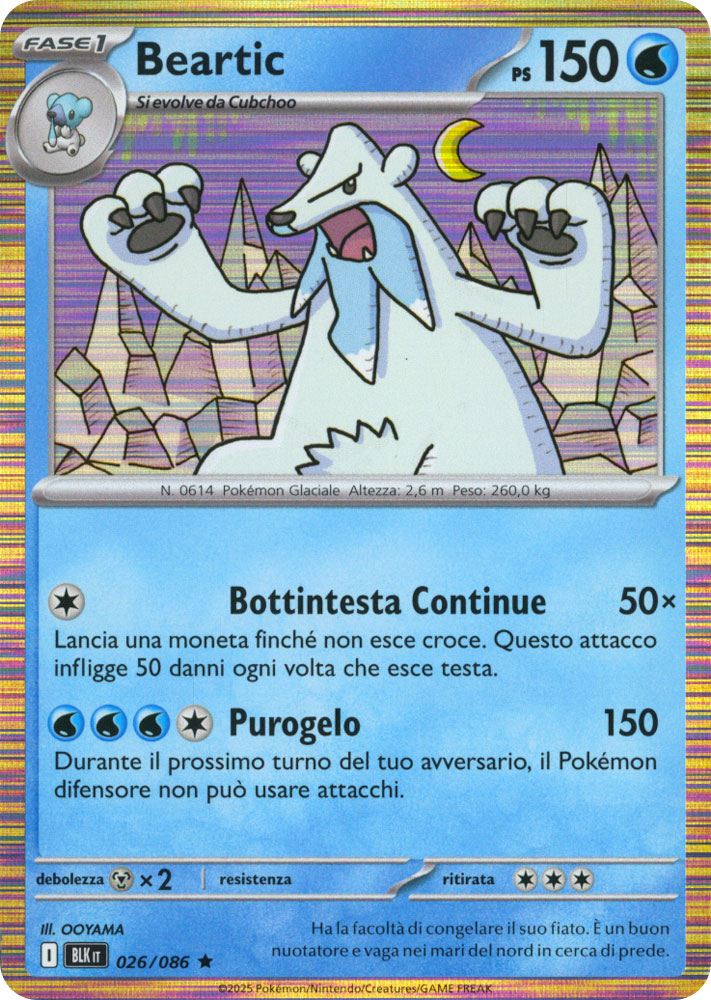 026 / 086 Beartic Rara foil (IT) -NEAR MINT-