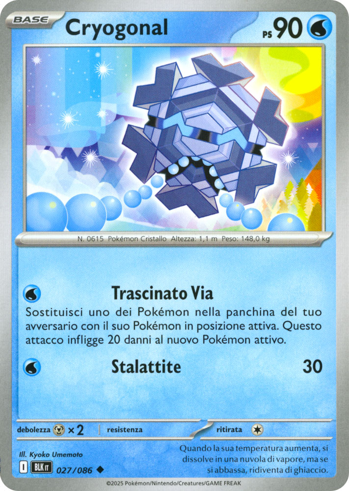 027 / 086 Cryogonal Non Comune normale (IT) -NEAR MINT-