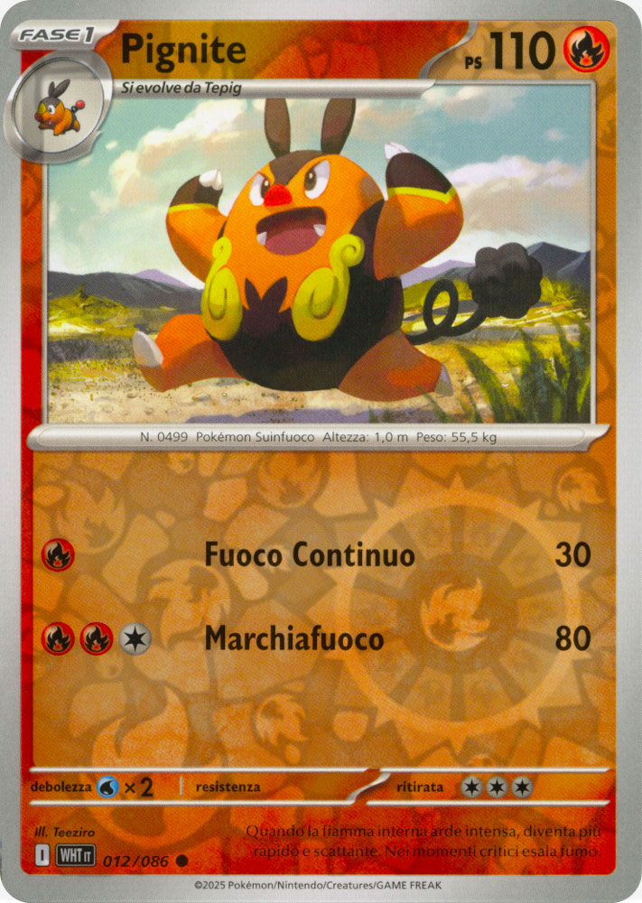 012 / 086 Pignite Comune foil reverse (IT) -NEAR MINT-