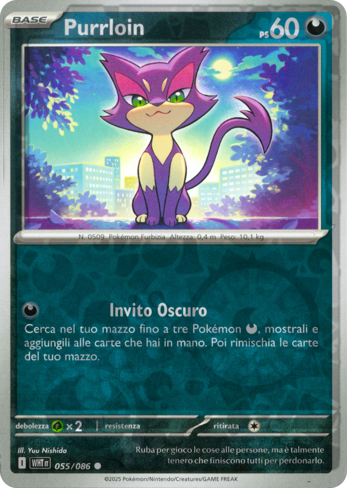 055 / 086 Purrloin Comune foil reverse (IT) -NEAR MINT-