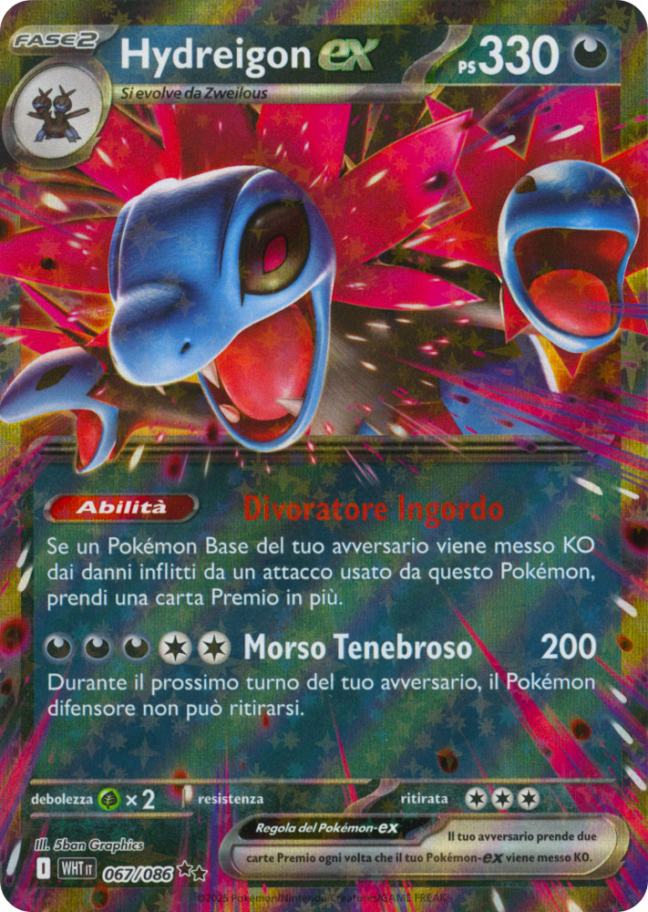 067 / 086 Hydreigon ex Rara ex foil (IT) -NEAR MINT-