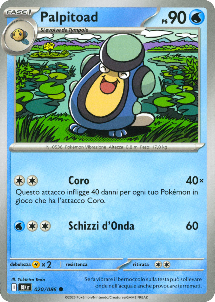 020 / 086 Palpitoad Comune normale (IT) -NEAR MINT-