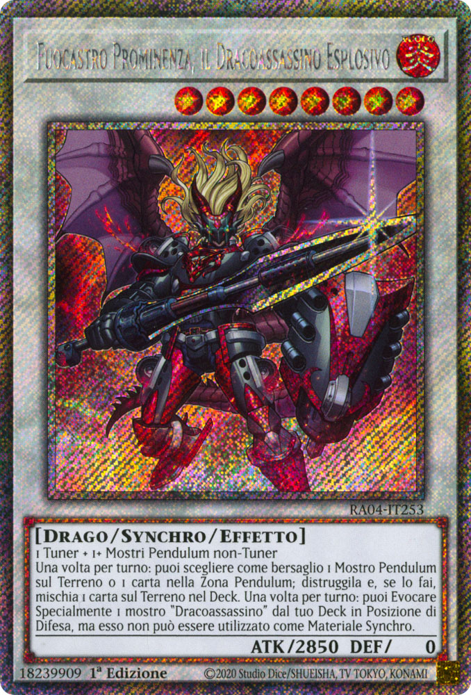 RA04-IT253 Fuocastro Prominenza, il Dracoassassino Esplosivo Platinum Segreta 1a Edizione (IT) -NEAR MINT-