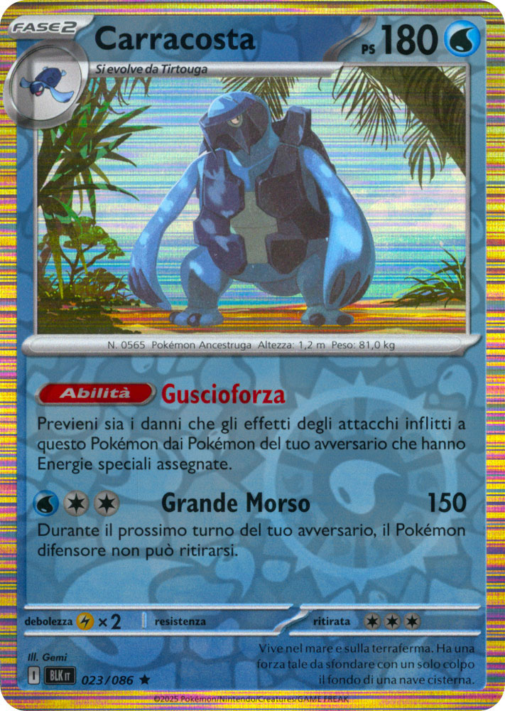 023 / 086 Carracosta Rara foil reverse (IT) -NEAR MINT-