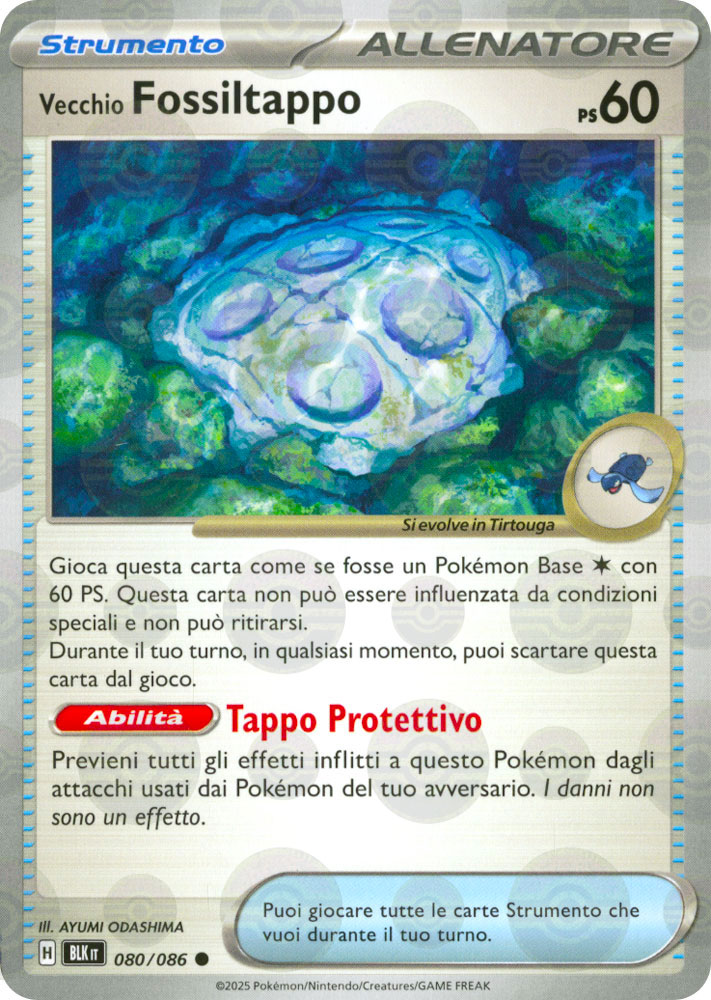 080 / 086 Vecchio Fossiltappo Comune foil reverse Poke Ball (IT) -NEAR MINT-